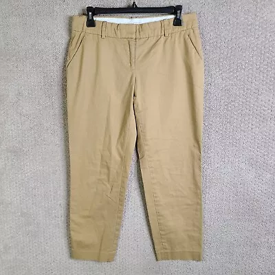 J Crew Pants Womens 2 Tan Brown Cafe Capri Flat Front Stretch • $4