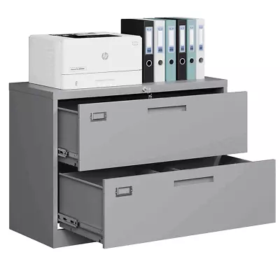 2/3/4 Drawers Lateral File CabinetMetal Storage Filing Cabinet With Lock 2 Keys • $189.99