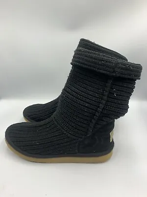 UGG Australia 5857 Pull On Classic Crochet Knit Sweater Boots Women's Sz U.S. 8 • $35.73