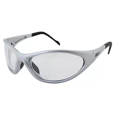 Global Vision Flexer Lab & Safety Glasses Silver Frames Clear Lens ANSI Z87.1 • $9.99