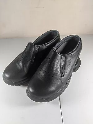 Z Coil Womens Taos Black Leather Spring Shoes Clogs Pain Relief Comfort Size 8 • $89.99