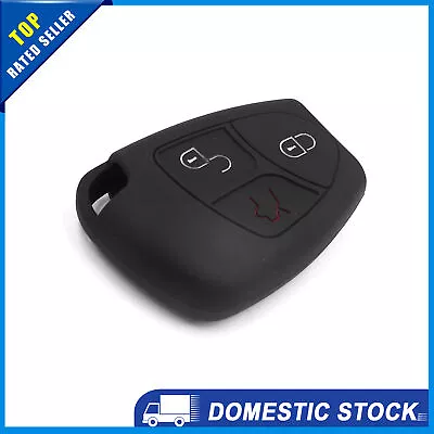 Pack Of 1 For Mercedes Benz AMG C B E Class Silicone Remote Key Case Black • $23.35