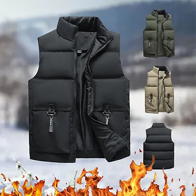 Mens Puffer Vest Jacket Bubble Coat Quilted Padded Outwear Winter Light Weight N • $54.89