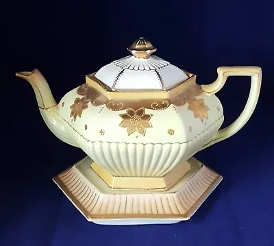£40 • Buy Rare S Johnson Britannia Pottery Ornate Teapot Wirh Matching Stand C1916-31