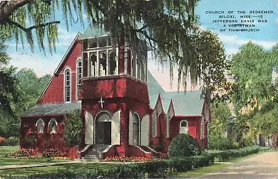 Vintage Postcard Exterior View Church Of The Redeemer Biloxi Mississippi 1941 • $9.99