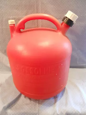 Pre Ban Red Plastic Round Gas Can 5 Gallon 18.9 Liter Eagle USA Model PG-5. • $74.95