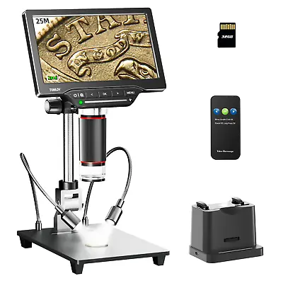 TOMLOV DM202 Max Digital Magnifier 1500x Coin Microscope With Lights 25MP Adults • $189