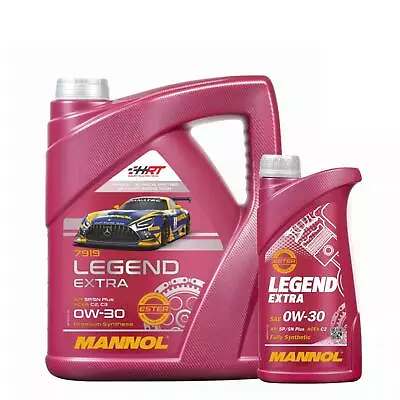 5+1L MANNOL 0w30 Fully Synthetic Engine Oil C2/C3 WSS-M2C950-A LL12FE MB229.51 • £30.99