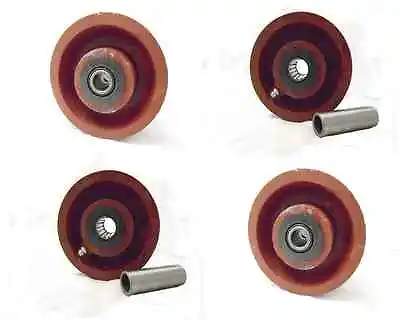 4  X 2  V-Groove 7/8  Ductile Steel Caster Wheel 1500 Lbs Each (4) • $78.22