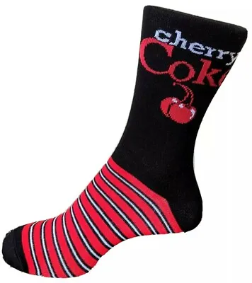 £3.99 • Buy Cherry Coke Logo Socks Coca Cola Adult Teens Boys Socks One Size 