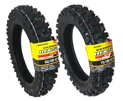 Dunlop 50 Tires 60/100-10 70/100-10 CRF50 XR50 TTR 50 Front 2.50-10 Rear MX53 • $104.99