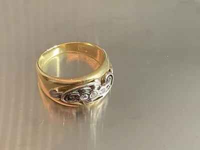 £1250 • Buy Welsh Gold Diamond Desgner Ring 18 K Gold 