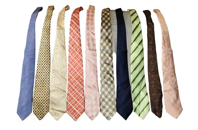 Designer Necktie Lot Of 10 Silk Burberry Trump Ferragamo Zegna Flaws Crafts READ • $4.99