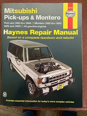 Haynes Repair Manual Mitsubishi Pick-Ups And Montero 1983 Thru 1996  • $25