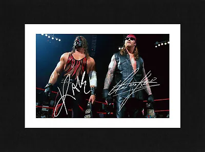 8X6 Mount KANE & THE UNDERTAKER Signed PHOTO Print Ready To Frame WWE Wrestling • £7.49