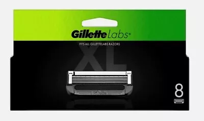 8X Gillette Labs Razor Blade Refills Replacement Cartridges Genuine & Sealed New • £15