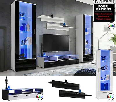 £277 • Buy Modern Living Room Set Cupboard Stand Gloss TV Unit Cabinet Furniture Wall Shelf
