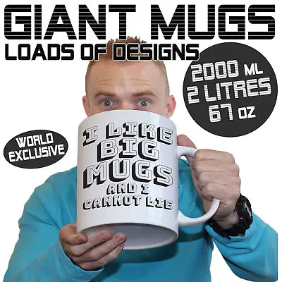 £9.95 • Buy Giant 2 Litre Funny Mugs 2000ml Novelty Mug Perfect Christmas Gift Dad Mum Gifts
