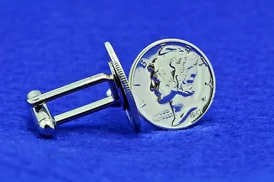 $34.99 • Buy U.S. Silver Mercury Dime Coin Cufflinks