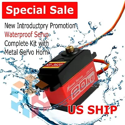 K3 Waterproof High Torque Metal Gear RC Servo Motor Airplane Helicopter Boat Car • $17.95