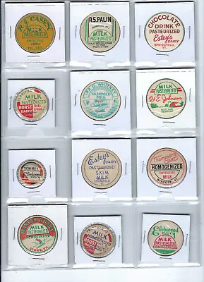 Vermont Milk Bottle Caps - 12 Different Caps - Set #3 • $3.95