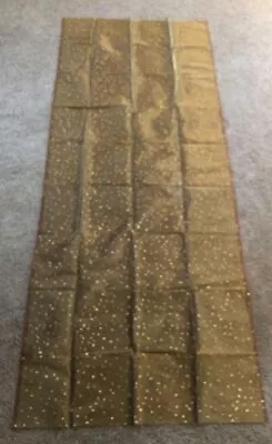 Gold Mesh Fabric W/Dots Shimmery Translucent Backdrop Craft 42 X9ft NEW • $18.95