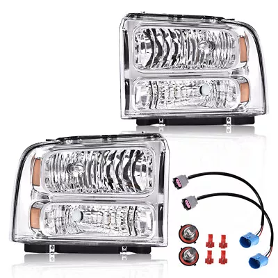 Conversion Headlights Fit For 1999-2004 Ford F250 F350 Ford Super Duty Excursion • $76.22