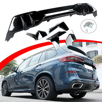 Fits 19-23 BMW G05 X5 M Sport Rear Bumper Lip Diffuser PP MP Style Gloss Black • $134.39