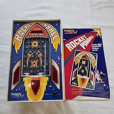 Cool Vintage TIGER ELECTRONICS 7-460 “Rocket Pinball” Handheld Game!  Untested • $18