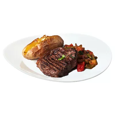 £18.79 • Buy Bormioli Rocco White Opal Glass Oval Steak Plates Serving Dinner Chicken Platter