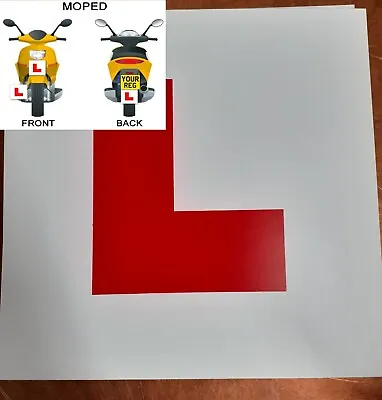 L Plate Hard Plastic Motorcycle Learner Legal L Plate Motorcycle Scooter :-) • £4.16