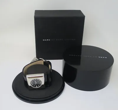 Brand New Marc By Marc Jacobs Black Patent Leather Square Watch In Box • $129