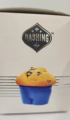 Dashing Muffin Top Baking Cups Set 4 Blue • $9.89