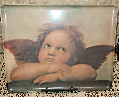 Vintage Decorative Melamine Cherub Serving Tray By Design Imports Made In Italy • $20