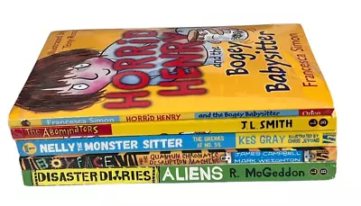 Set Of 5 Books For 7-10 Years Horrid Henry Boy Face Abominators • £6.90