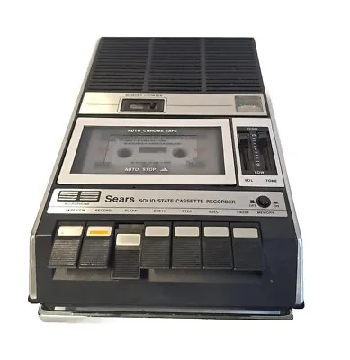 Vintage Sears Solid State Cassette Tape Recorder 934.21680800  • $29.99