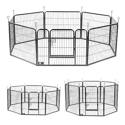 £64.95 • Buy 8 Panel Heavy Duty Pet Playpen Cage For Dog Rabbit Metal Run Fence Enclosure