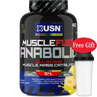 £39.99 • Buy USN Muscle Fuel Anabolic All-In-One Protein Powder 2KG All + FREE SHAKER
