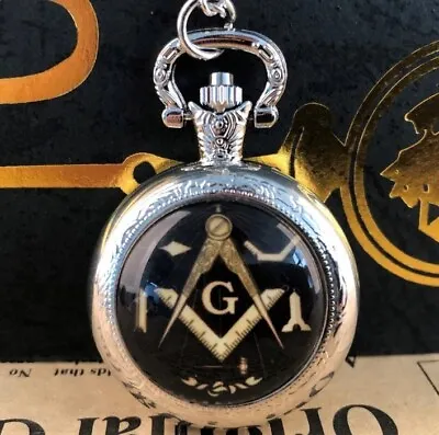 Masonic Freemason Antique Style Pocket Watch • $22