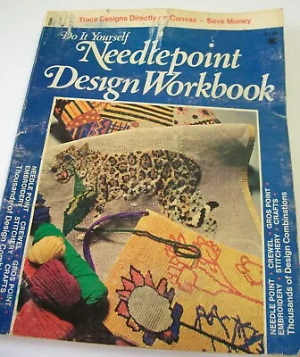 Vintage Do It Yourself Needlepoint Design Workbook Trace Designs Stitchery Craft • $16.95