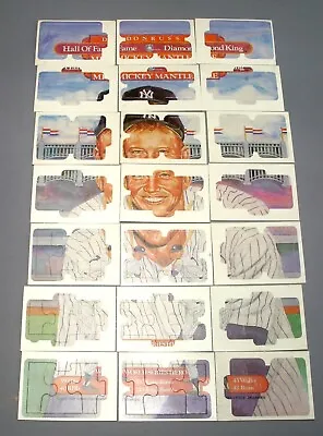 MICKEY MANTLE 63-Piece Puzzle Set 1983 Donruss NOT ASSEMBLED YANKEES  HOF • $11.50