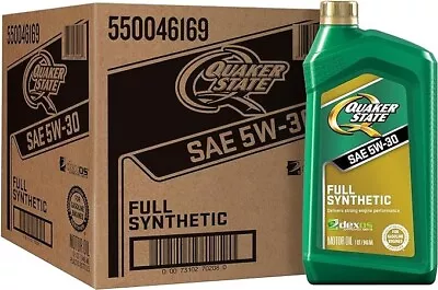 Quaker State Gen 3 Full Synthetic Dexos 5W-30 Motor Oil (1-Quart Case Of 6) • $49.99