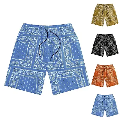 Mens Casual Shorts Colorful Striped Sports Beach Shorts Mens Pant • $15.20