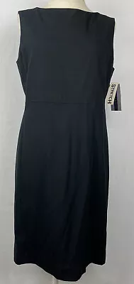 Amanda Smith Stretch Women Black Dress 10 Sleeveless Lined Vintage 90's NWT $58 • $18.59