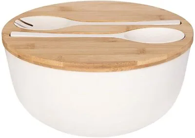 XUEJUN Salad Bowl With Servers Set - Large 9.8 Inches Mixing Bowls Solid • £23.86