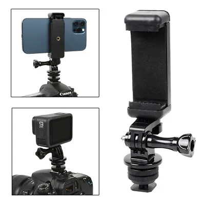 DSLR Hot Shoe Mount Holder For GoPro Action Camera Phone 6-10cm Width • £10.87