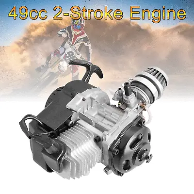 Pull Start 49cc 2-Stroke Engine Motor For Pocket Bike Mini Dirt Bike Quad ATV • $43.69