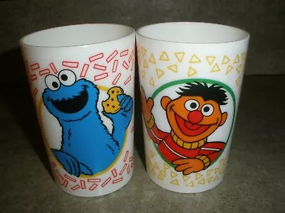 £11.59 • Buy Vntg. Peter Pan Sesame Street Ernie & Cookie Monster Plastic Cups Set Of 2 (O44)
