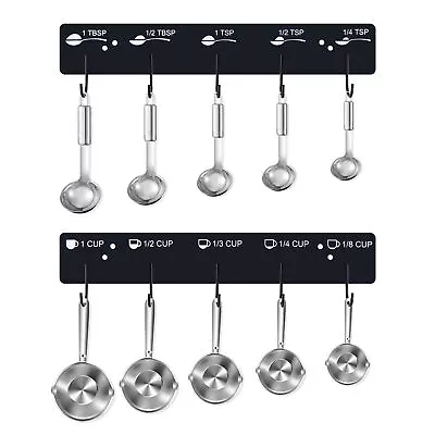 Premium Measuring Cups And Spoons Hanging Rack Measuring Cup Organizer Rack S... • $32.74