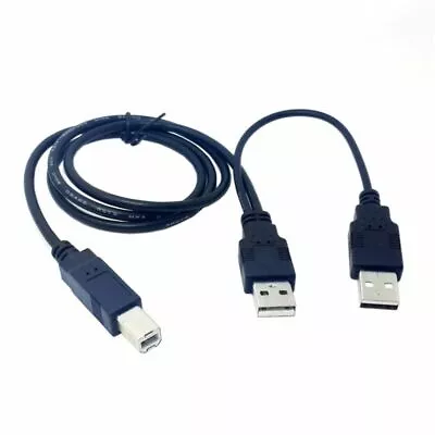 $6.42 • Buy CUTE Dual USB2.0 Male To Standard B Male  Y Cable For Printer Scanner Hard Disk-